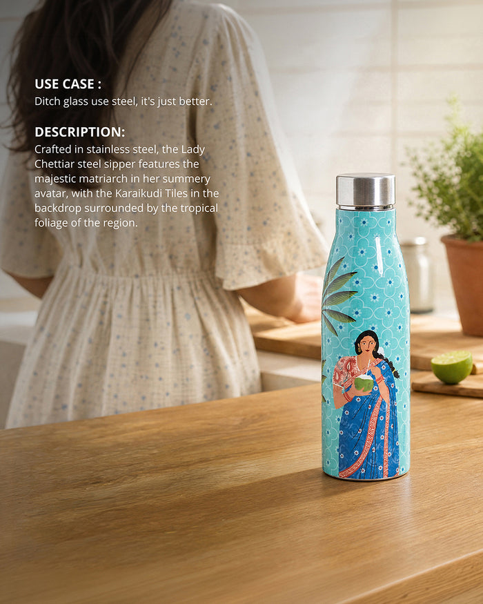 Lady Chettiar Steel sipper