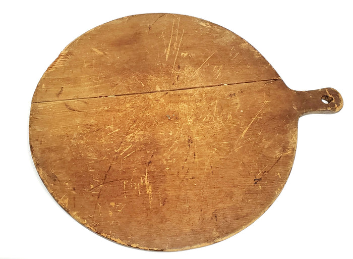 Large Antique Wooden French Bakers Bread Board With Handle