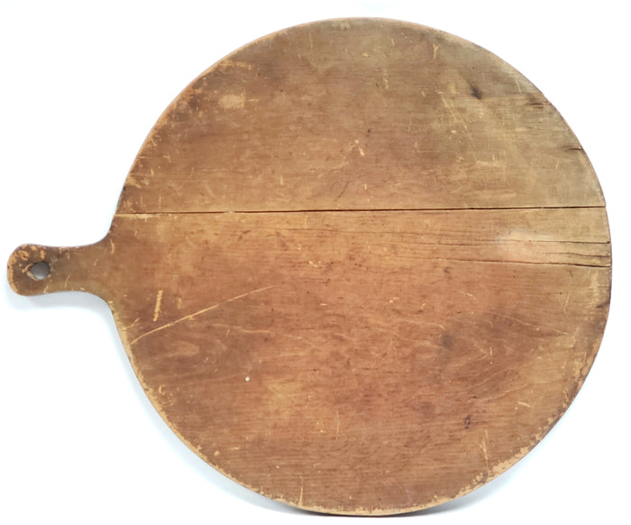 Large Antique Wooden French Bakers Bread Board With Handle