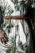 Leather Braided Belt Acorn Home + Apparel