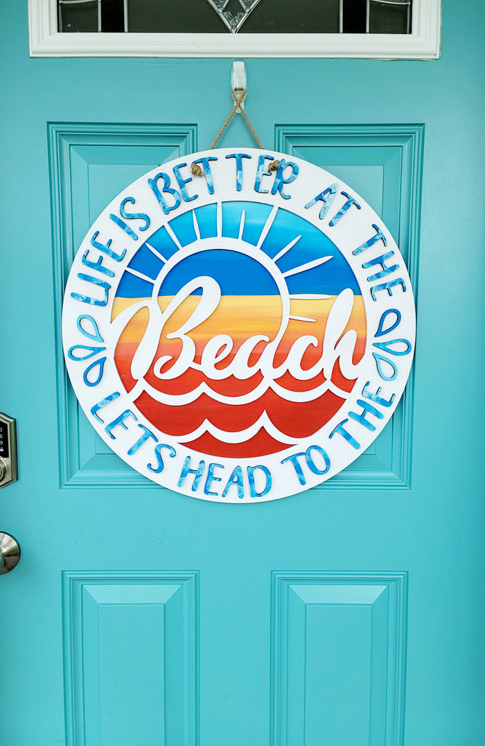 Life is better at the beach Door Hanger- wholesale