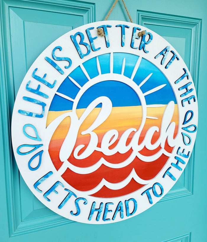 Life is better at the beach Door Hanger- wholesale