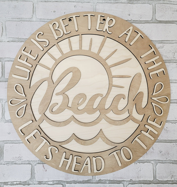 Life is better at the beach Door Hanger- wholesale