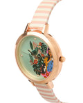 Live Slow Watch & Bracelet Set Peach & Rose Gold