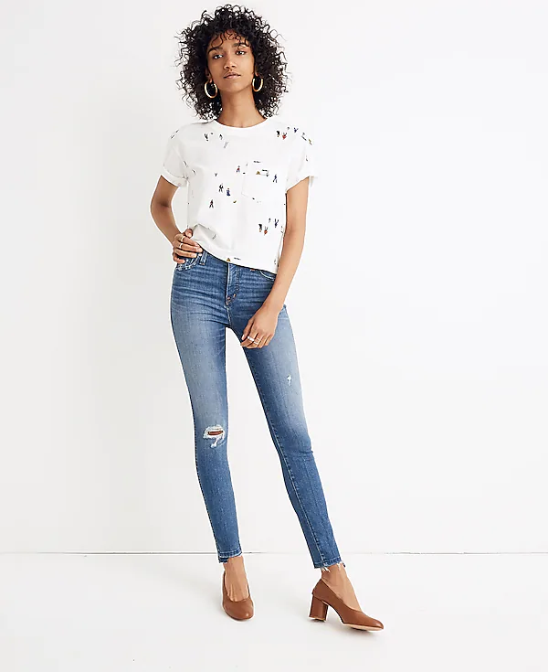 Madewell 10" High-Rise Skinny Jeans: Drop Step-Hem Edition