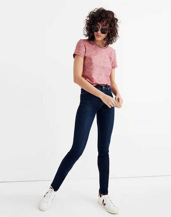 Madewell 9" High-Rise Skinny Denim Jeans in Larkspur Wash