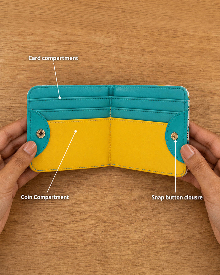 Magical Jungle Snap Button Wallet