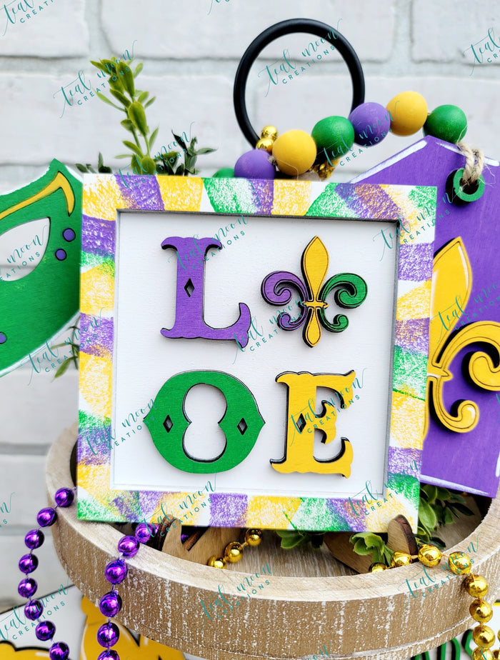 Mardi Gras Tiered Tray Set- wholesale