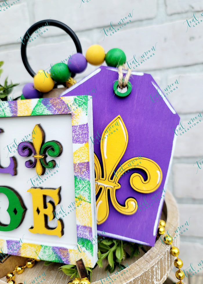 Mardi Gras Tiered Tray Set- wholesale