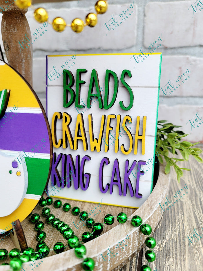 Mardi Gras Tiered Tray Set- wholesale