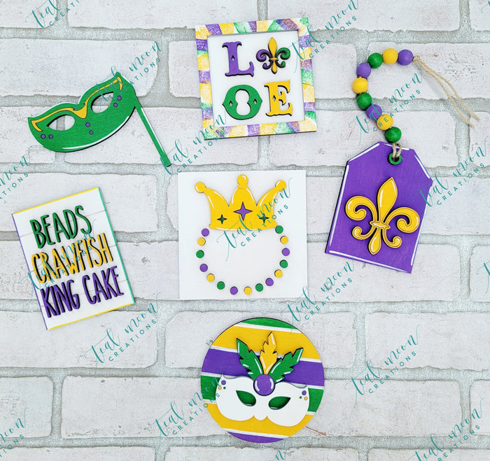 Mardi Gras Tiered Tray Set- wholesale