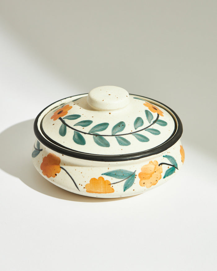 Marigold Casserole | Handpainted Stoneware