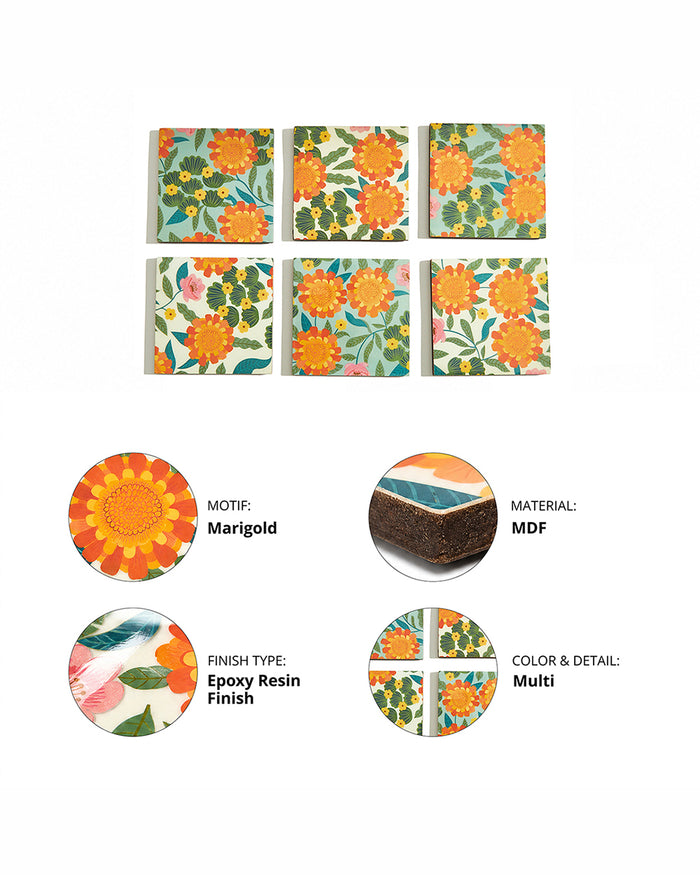 Marigold Coasters  (Set of 6)