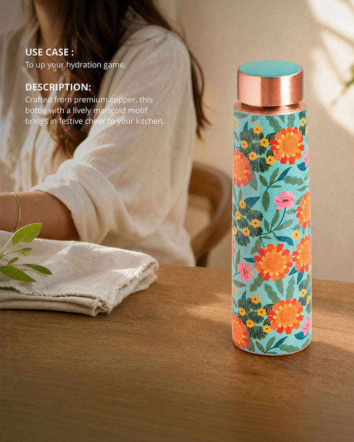 Marigold Copper Bottle, 900 ml