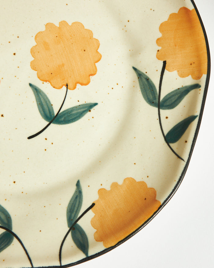 Marigold Dinner Plate | Handpainted Stoneware