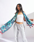 Mercado Aztec Tassels Scarf - Rectangular
