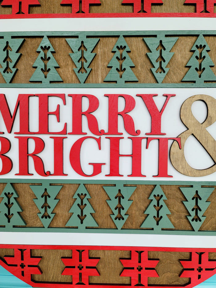Merry & Bright Nordic Door Hanger- wholesale