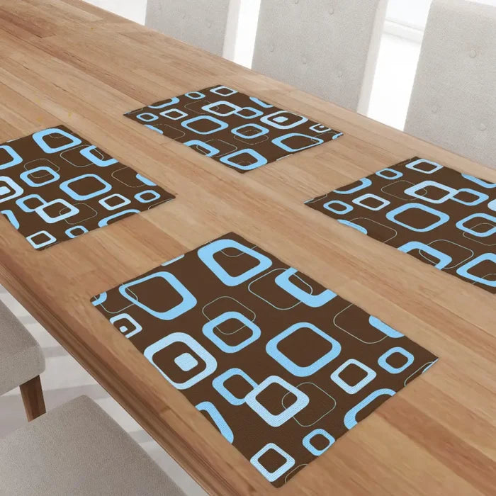 Midcentury Modern Placemats – Double Sided Reusable Table Mats - retro table linen
