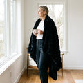 Milan Black Minky Blanket