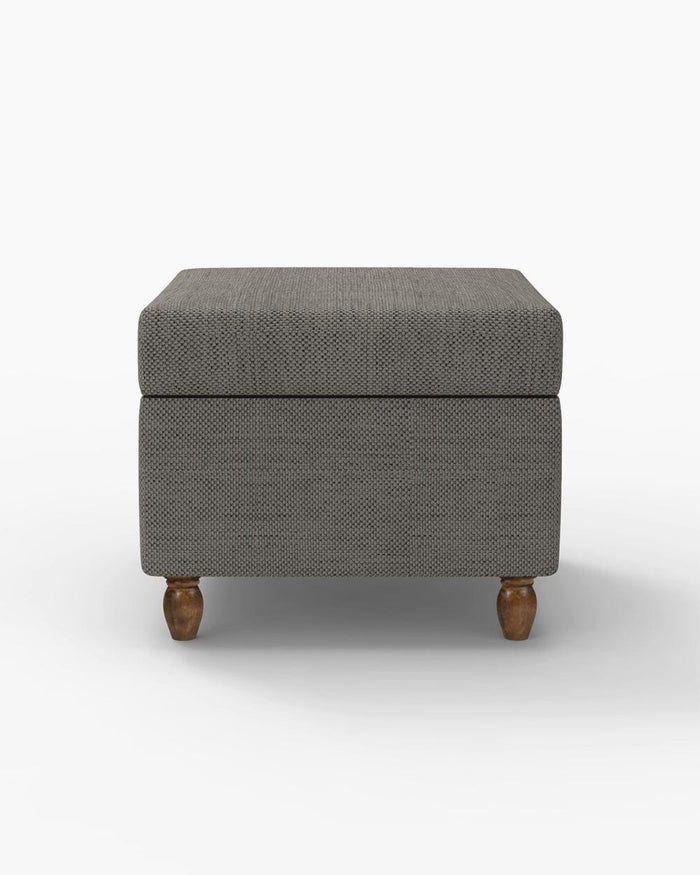 Chumbak Modern Trunk Storage Ottoman - Bangalore Grey