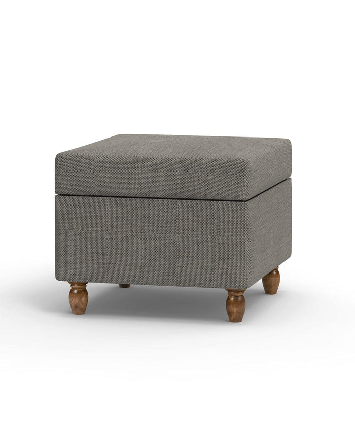 Chumbak Modern Trunk Storage Ottoman - Bangalore Grey