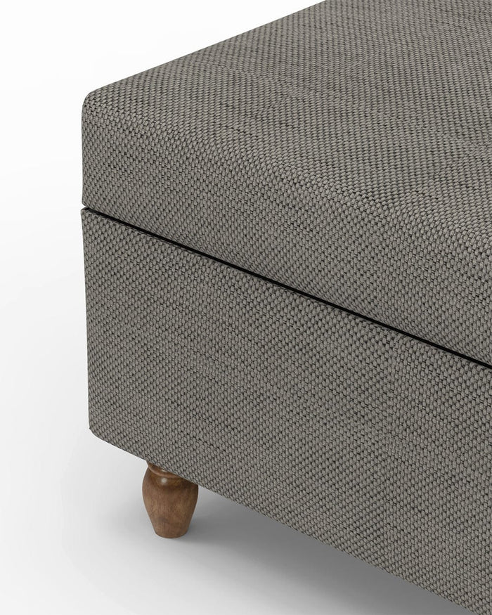 Chumbak Modern Trunk Storage Ottoman - Bangalore Grey