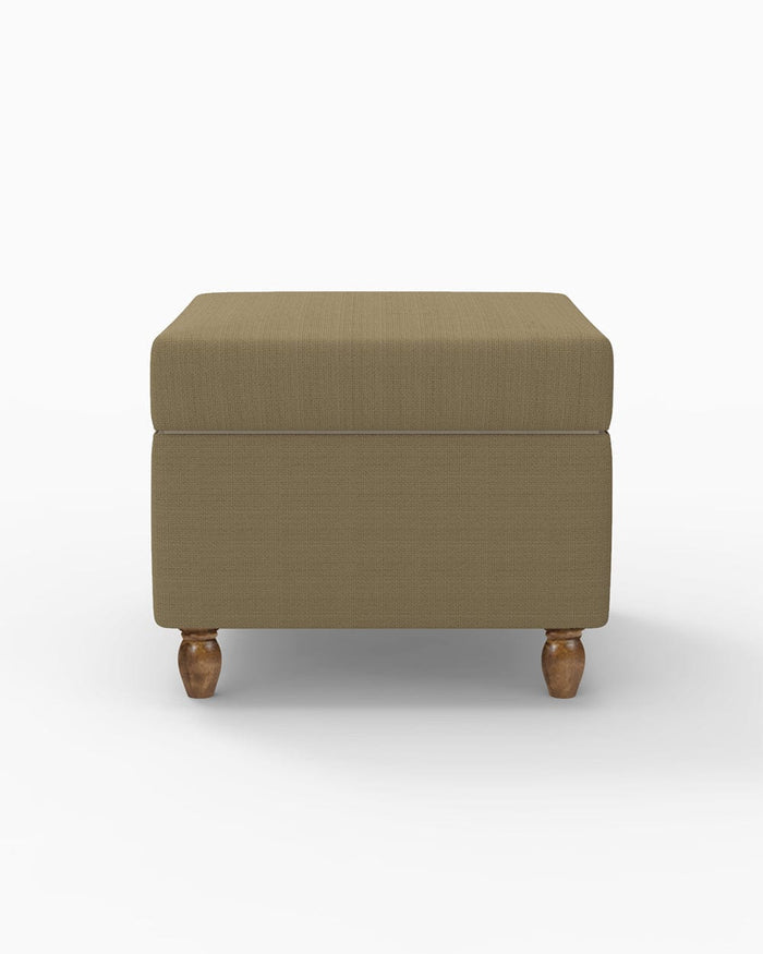 Chumbak Modern Trunk Storage Ottoman - Beach Beige