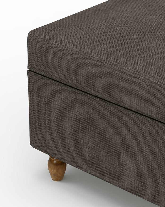 Chumbak Modern Trunk Storage Ottoman - Brown Coal