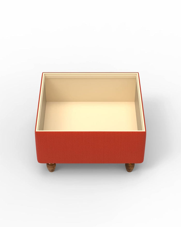 Chumbak Modern Trunk Storage Ottoman - Carribean Coral