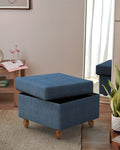 Chumbak Modern Trunk Storage Ottoman - Sailor Blue