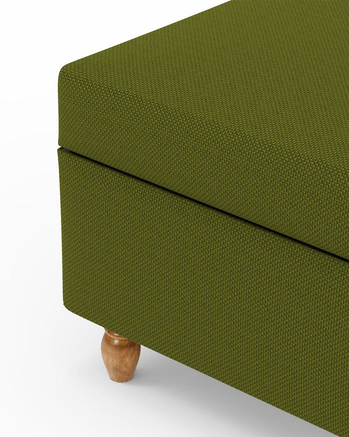 Chumbak Modern Trunk Storage Ottoman - Savanna Green