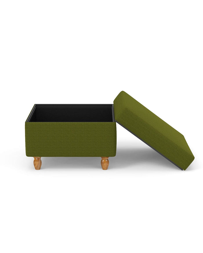 Chumbak Modern Trunk Storage Ottoman - Savanna Green