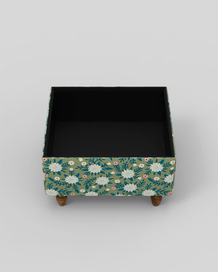 Chumbak Modern Trunk Storage Ottoman - Spring Marigold Green