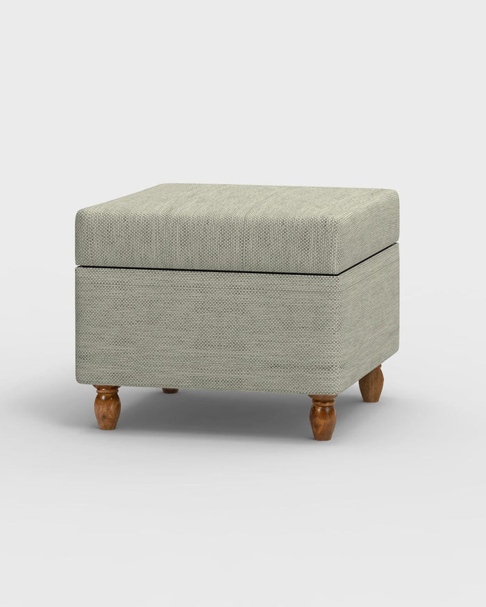 Chumbak Modern Trunk Storage Ottoman - Srilanka Ivory