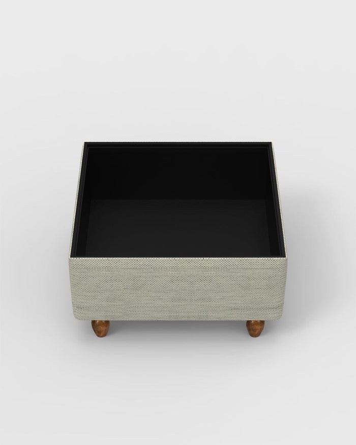 Chumbak Modern Trunk Storage Ottoman - Srilanka Ivory
