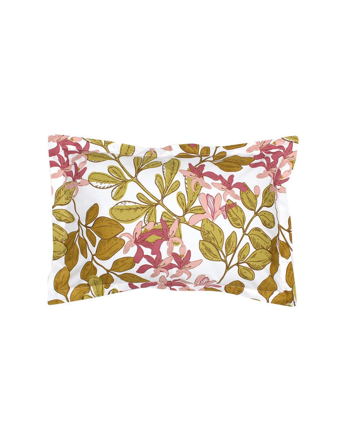 Moringa, Pink - Queen Size Bedsheet Set 180TC