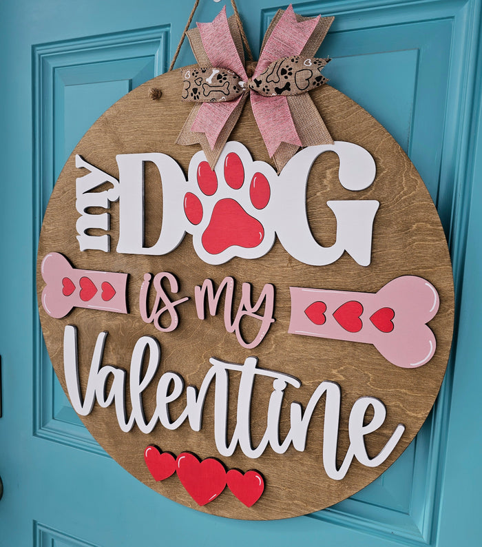 My Dog is my Valentine Door Hanger-wholesale