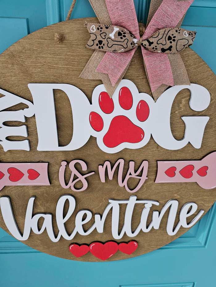 My Dog is my Valentine Door Hanger-wholesale