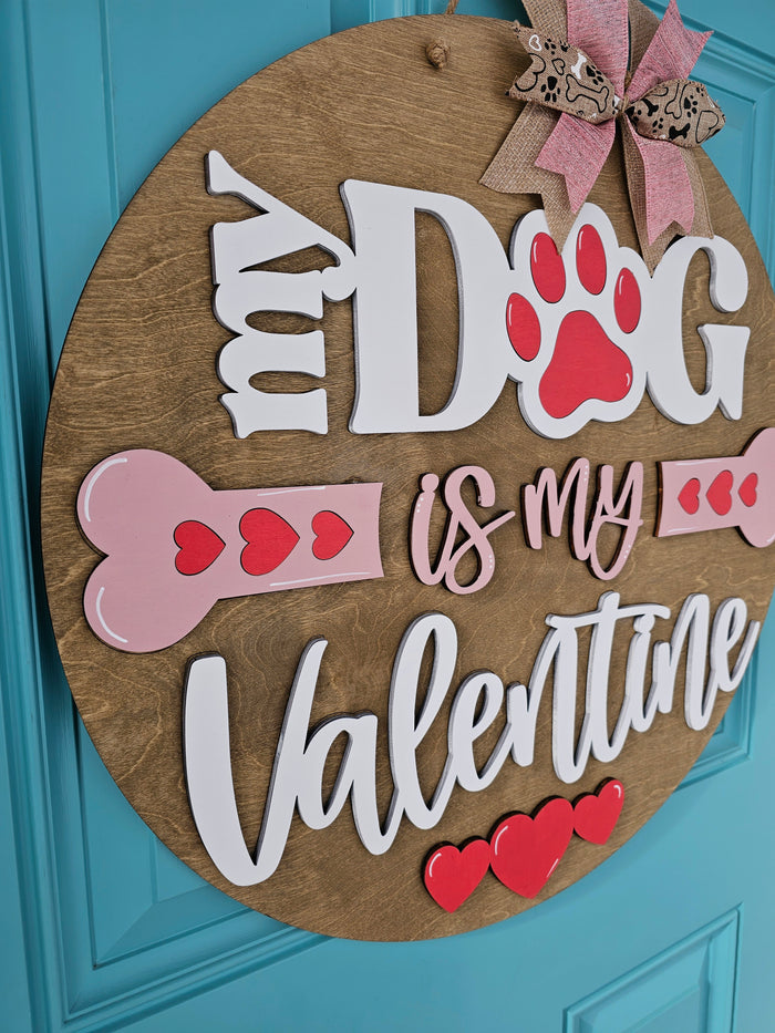 My Dog is my Valentine Door Hanger-wholesale