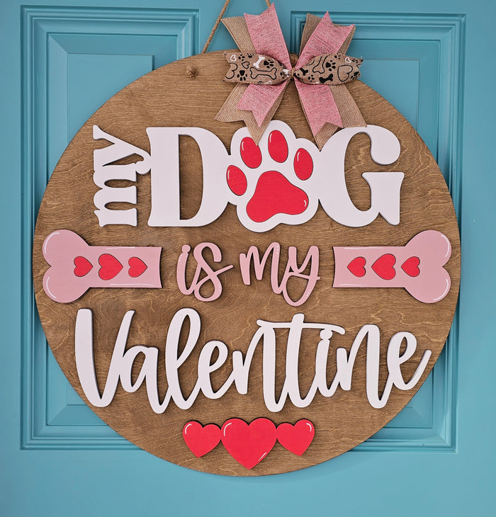 My Dog is my Valentine Door Hanger-wholesale
