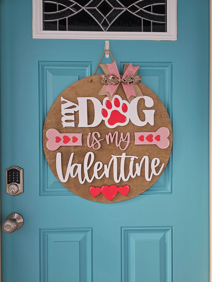 My Dog is my Valentine Door Hanger-wholesale