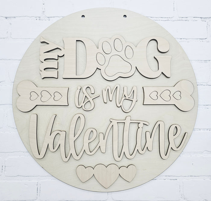 My Dog is my Valentine Door Hanger-wholesale