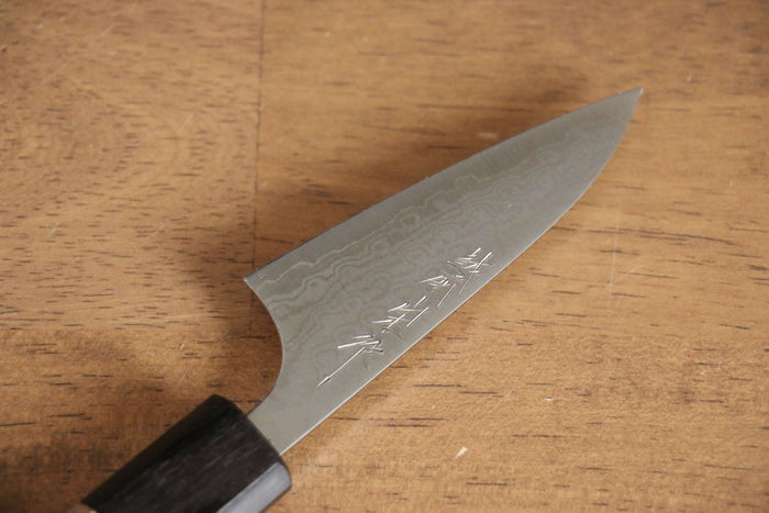 Nao Yamamoto VG10 Damascus Petty-Utility 80mm Walnut Handle - Seisuke Knife