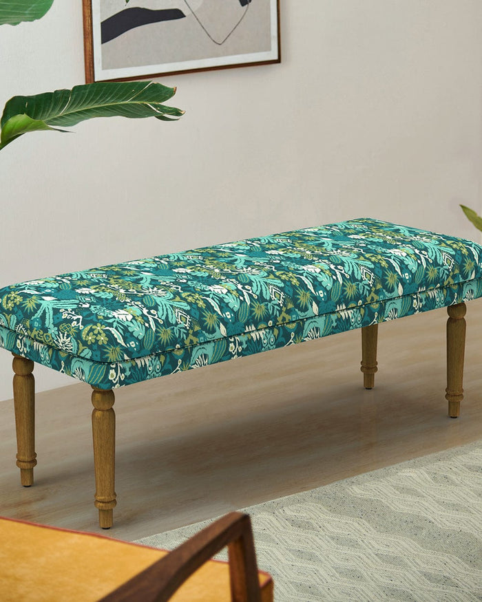 Chumbak Nawaab Bench - Tropical Ikkat Green