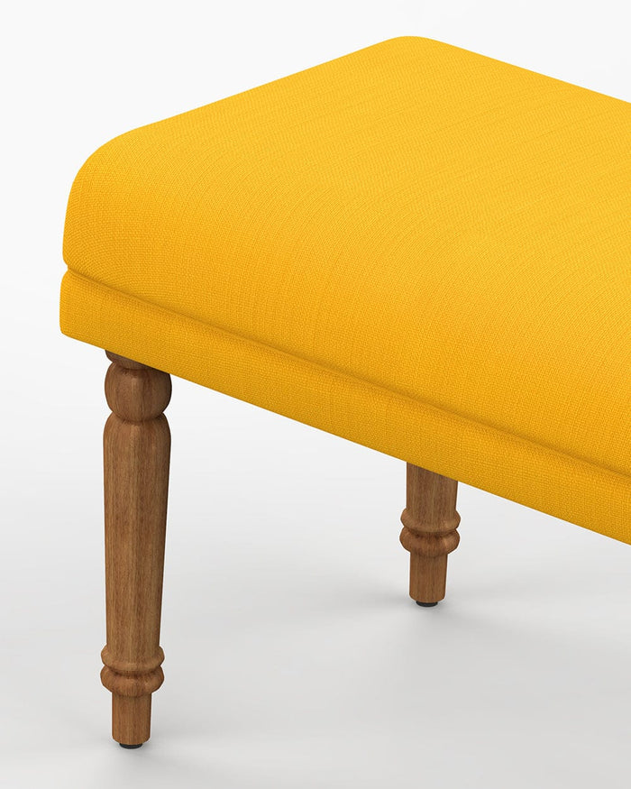 Chumbak Nawaab Bench Small - Sahara Mustard