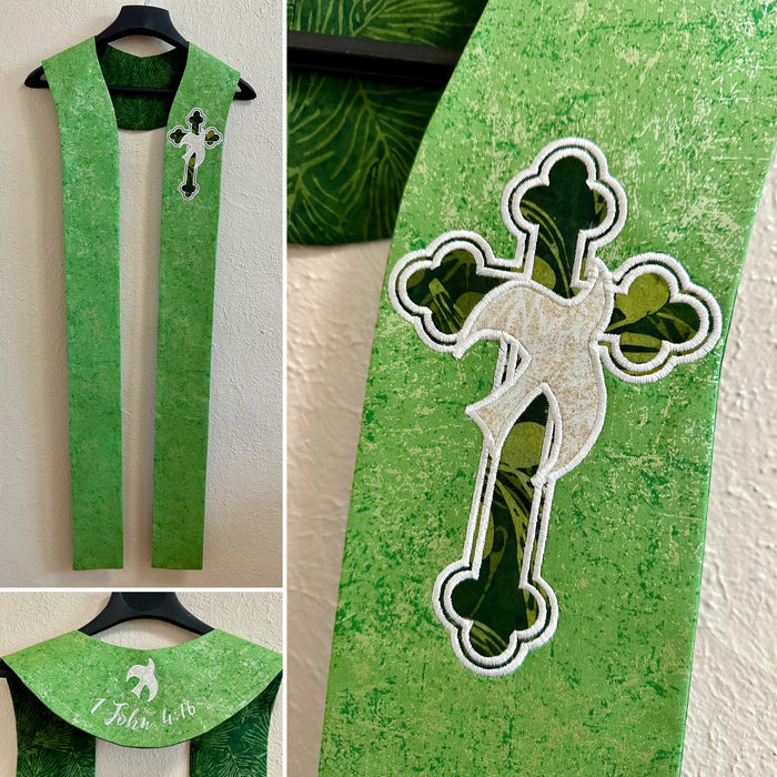 "New Life in Christ" Pastor Stole - Green