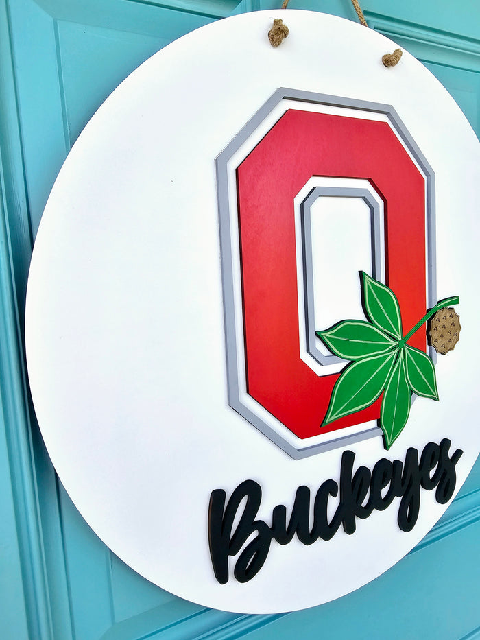 Ohio State Buckeye Door Hanger