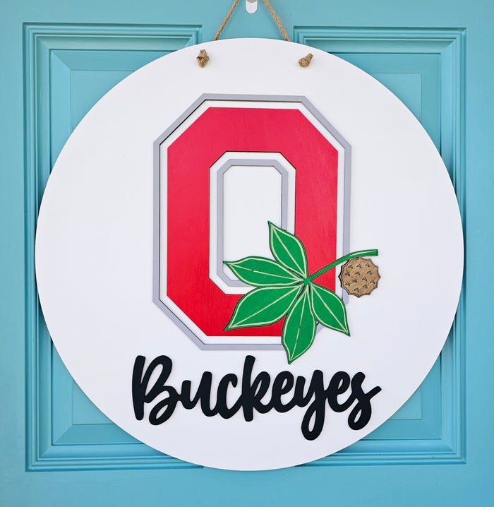 Ohio State Buckeye Door Hanger