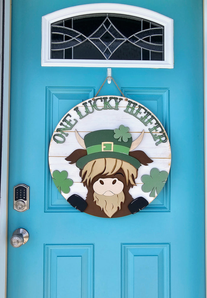 One Lucky Heifer Door Hanger-wholesale