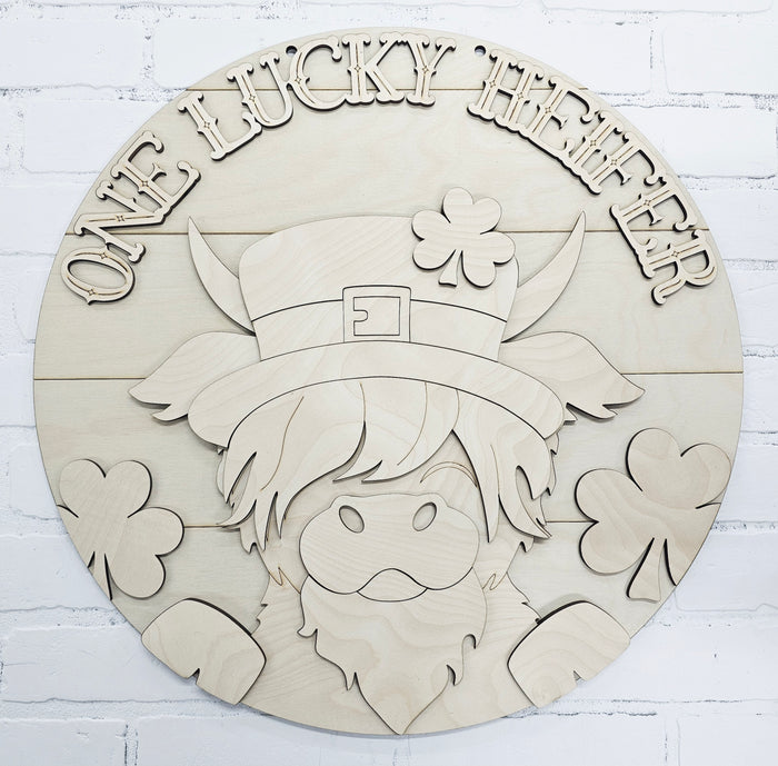 One Lucky Heifer Door Hanger-wholesale